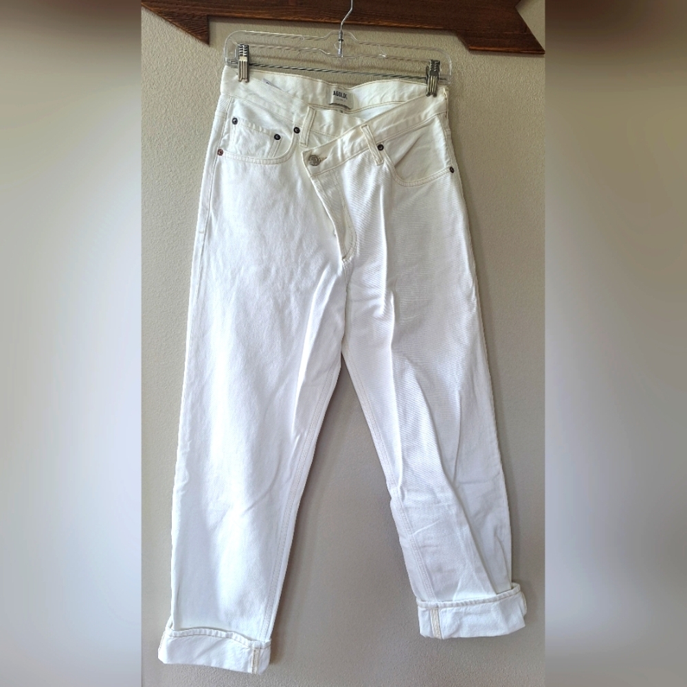 Agolde Women's High Rise Jeans in White